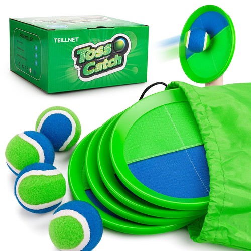 Toss and Catch Ball Set for Toddlers, Kids and Adults - Classic Kids Toys Out...