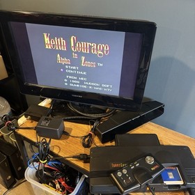 NEC TurboGrafx-16 Console, Cords, & Keith Courage in Alpha Zone - Tested