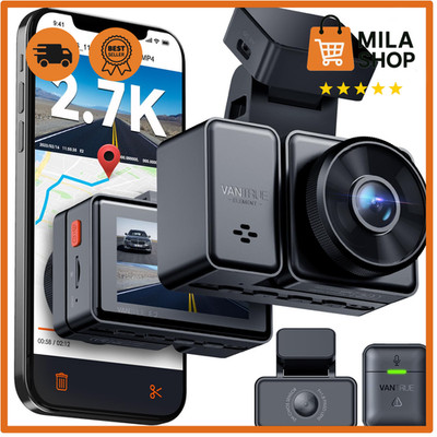 E2 2.7K+2.7K Dashcam Auto vorne hinten 5GHz WiFi 9MB/S GPS Fernbedienung