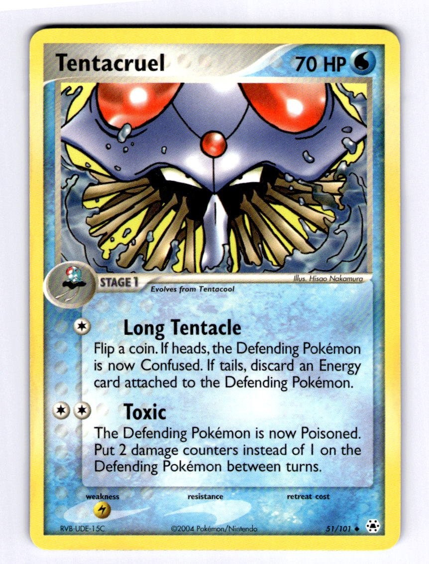 Tentacruel Hidden Legends #51 (2004) Uncommon LP Pokemon