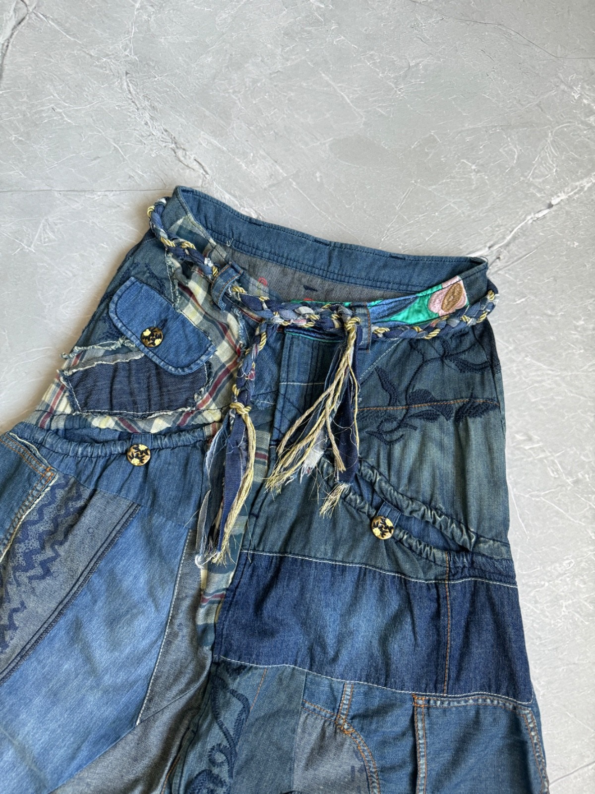 Desigual Multipocket Patchwork Baggy Drop Crotch … - image 7