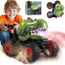 Monster Truck Toys - Remote Control Monster Truck with Spray, Light, Music, D...