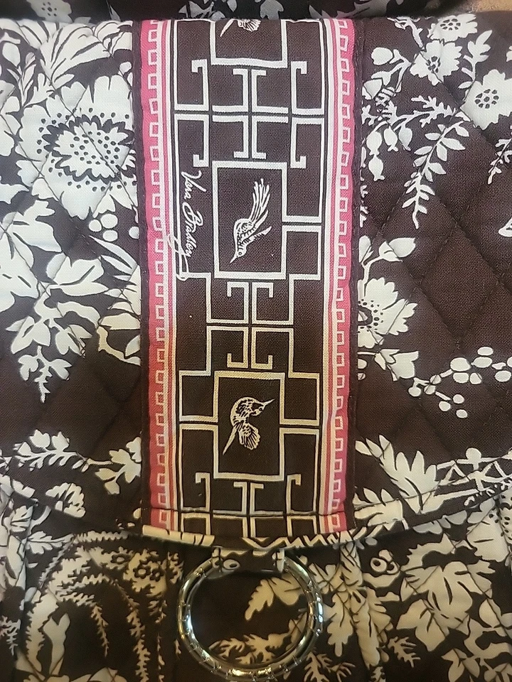 Vera Bradley коричневый Imperial туалет седло вверх клапан сумка через плечо сумочка бывшая в употреблении - Изображение 3 из 4