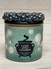 Bath Body Works Candy Apple Cauldron 3-Wick Candle With Bubbles Lid