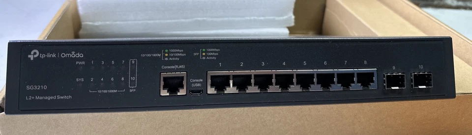Conmutador de red administrado Gigabit de 8 puertos TP-Link TL-SG3210 LEER Foto 4 de 4