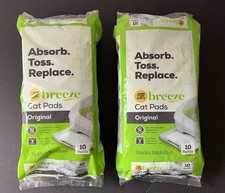 20 Count Original Purina Tidy Cats Breeze Cat Pads 2 Bags of 10 Count Refill Bag