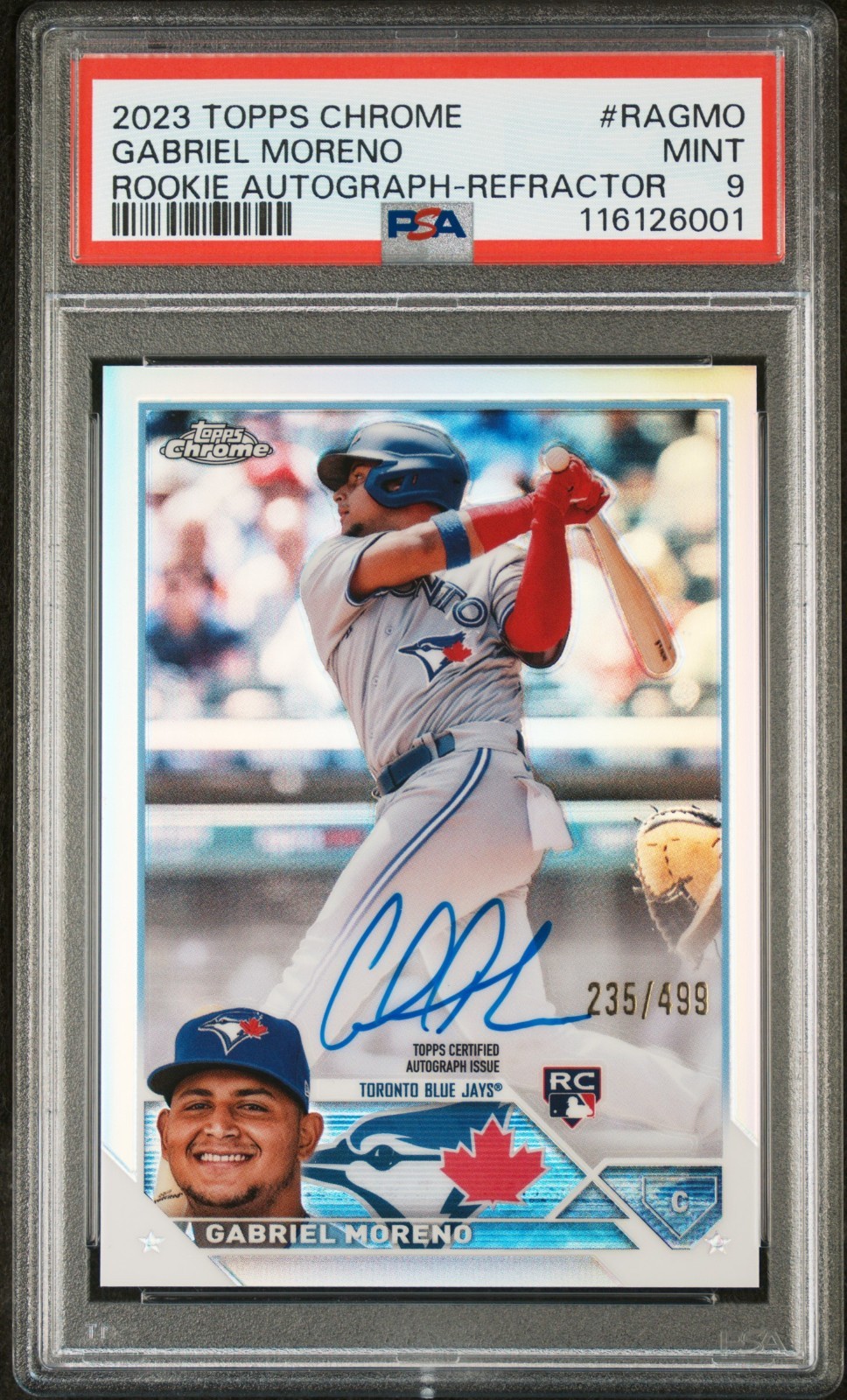 2023 Topps Chrome - Rookie Autographs Gabriel Moreno #RA-GMO Refractor /499