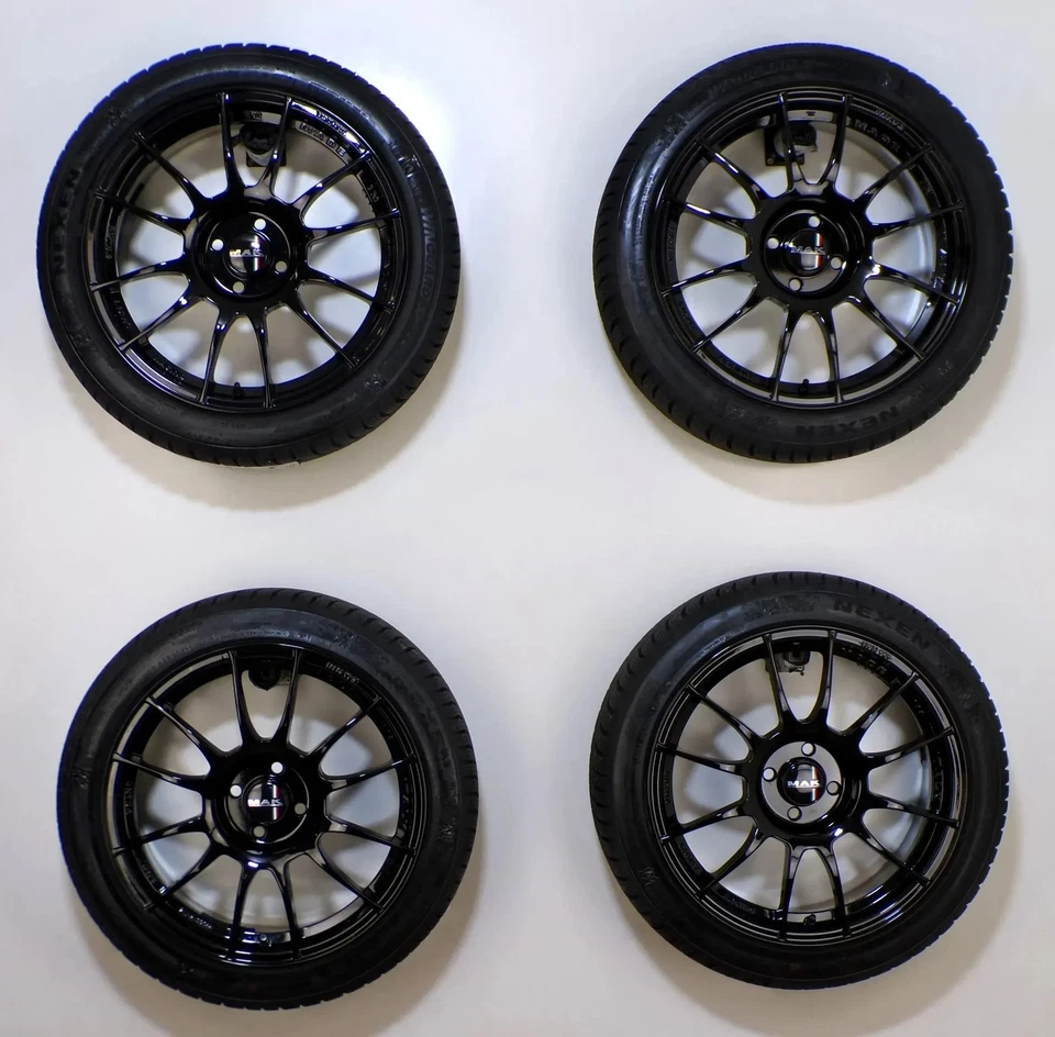 Fiat 500e Cabrio FA1 MAK XLR Radsatz 7Jx17 Et 35 Schwarz Glanz 205/45R17 Nexen - Bild 2 von 4