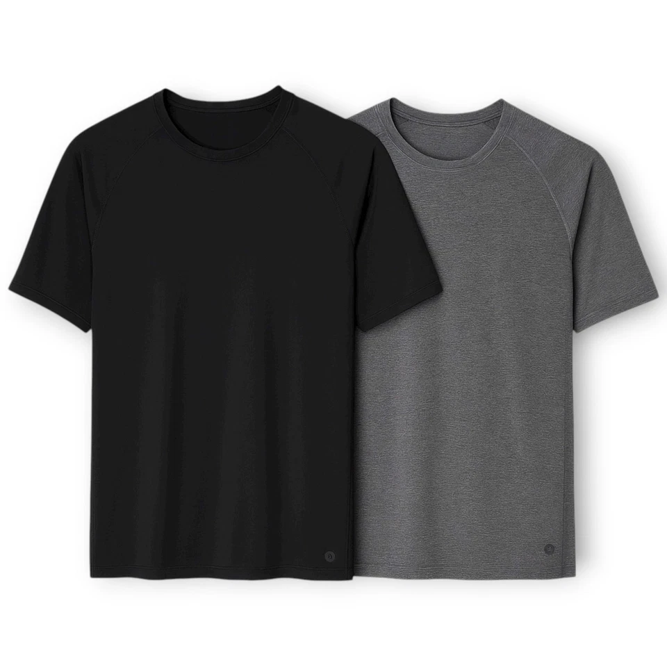 Paquete de 2 camisetas Mondetta Performance para hombre nuevas con etiquetas - negras y grises brezo - talla XL Foto 2 de 4