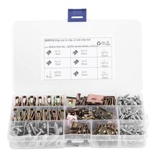 200PCS Car U Clips with Screw Assortment Kit, Automotive Screws and Clips, 6/8/1