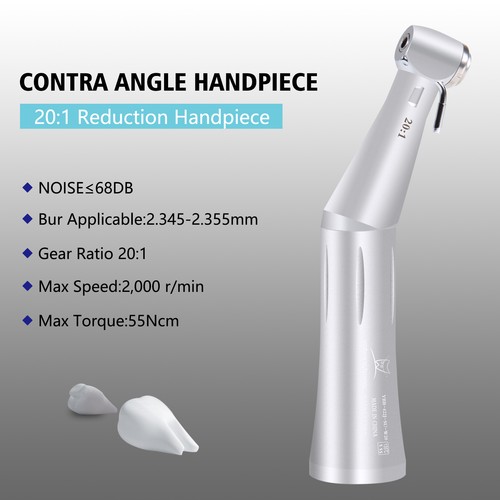 SANDENT Dental 1:1 /1:5 / 20:1 LED Optic Contra Angle Handpiece fit E-Type Motor - Picture 68 of 78