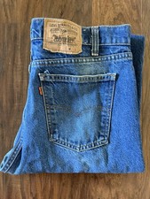 Vintage Levi  s 505 Jeans W36 L32 Hemmed 25  Inseam Orange Tab Straight Leg