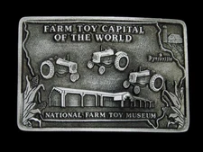 TG13115 *NOS* VINTAGE 1987 **NATIONAL FARM TOY MUSEUM DYERSVILLE IOWA** BUCKLE