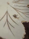 VINTAGE Porcelain Flower Butterfly Worm Ladybug Trinket Candy Dish GOLD Trim 3-D — photo 3