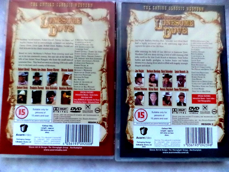Lonesome Dove & Return to - Robert Duvall Tommy Lee Jones 4 Discs UK. FREE POST. - Image 2 of 2