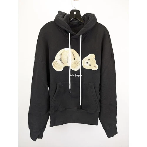 Felpa con cappuccio Palm Angels Q: 5 PA Bear nero marrone nuova con etichette S