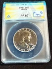 1961 FRANKLIN PROOF HALF DOLLAR  ANACS PF 67 736