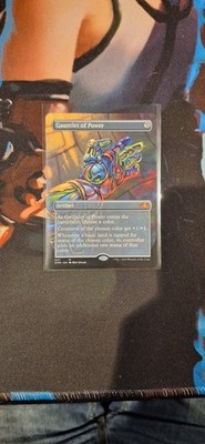 1x BORDERLESS GAUNTLET OF POWER - Dominaria - MTG - Magic the Gathering