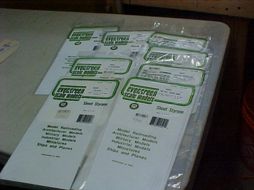 Evergreen 12" x 6" Styrene Sheets Tile - Novelty - Clapboard - Plain - V Groove