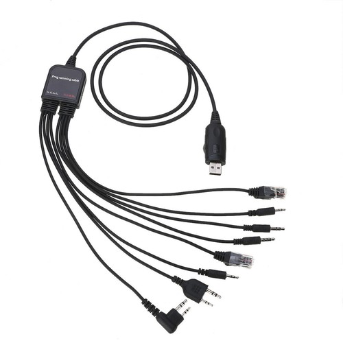 8 in1 USB Programming Cable Cord Wired For Motorola Baofeng Kenwood HYT Radio e - Picture 2 of 12