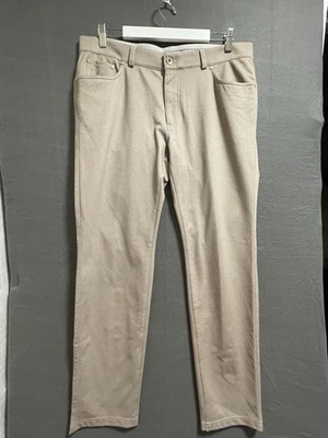 Brax Feel Good Textured Chuck J Mens 36x32 Slacks Pants Hi Flex Brown White