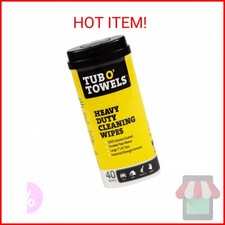 Tub O' Towels Heavy-Duty Multi-Surface Cleaning Wipes, 7" x 8", 40 Count Caniste