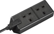 Single Socket Surge Protected Power Adaptor with Two USB Charging Points