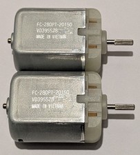 2X FC-280PT-20150 12V DC Automotive Motor w/ Splined Shaft and Push-In Terminals