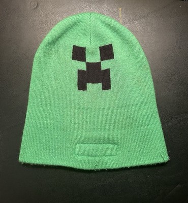 Minecraft Creeper Beanie Hat Green Knit Primark Official Mojang 2018 M/L Used
