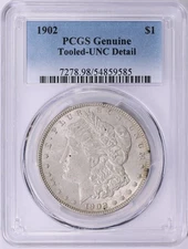 1902 Morgan Silver Dollar $1 PCGS UNC Details