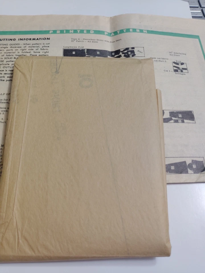 Dress 16 Sewing Printed Pattern 9196 Cut Slim Flare Skirt Mail Order VTG 60's - Image 3 of 4