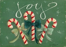 Joy Candy Canes LPG Greetings Christmas Card