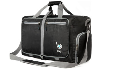 BAGO - Faltbarer Seesack für Reisen (Medium, Schwarz, 22 Zoll) *VERSANDKOSTENFREI*