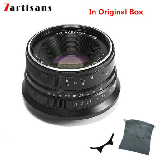 7Artisans 25mm F1.8 Manual Prime Camera Lens for Fuji X Sony E Micro M4/3 EF-M - Picture 14 of 14