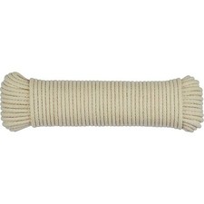 100 ft Natural Cotton Rope, Clothesline Rope, 1/4 inch General Purpose Rope