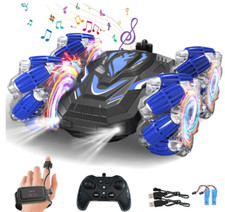 Gesture Sensing RC Stunt Car Dual Remote Control 360 Spins Light Music Flips