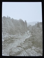 Magic Lantern Slide Photo Scotland Gorge & River To Bridge Invermoriston