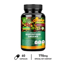 Organic Superfood Greens - Boost Energy, Gut Health, Fruit and Veggie Supplement