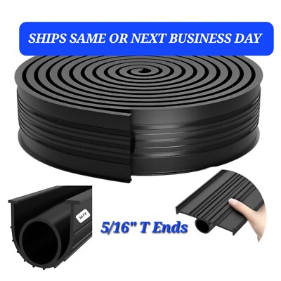 10 Ft. T-end Garage Door Bottom Seal Gasket Weatherproof Weatherstrip Threshold