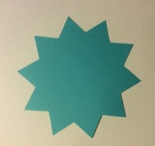 4"x4" Round 200pk Starburst Price Blue Retail Tags Cards Sign