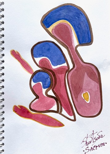 Artist sketchbook set of 5 abstract watercolor paintings - Picture 2 of 7