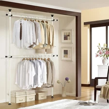 Garment Clothing Rack Freestanding Hanger rod 70" for Hanging Clothes Heavy Duty