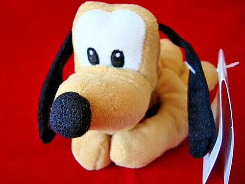 Disney Store & Theme Parks Vintage Mini Bean Bag "PLUTO" Plush Dog 9" New w/Tags