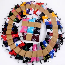 7 Pairs Unisex Women Men Marijuana Long Cotton Sport Weed Leaf Socks Crew