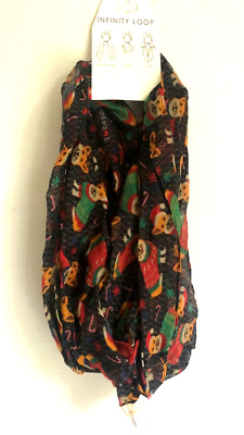 Christmas Holiday SCARF circle endless loop infinity DOGS Collection Eighteen