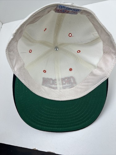 Vintage 80s 90s Oregon State Beavers Stiched Fitted Hat 7 5/8 Green Pro Line USA - Picture 8 of 10