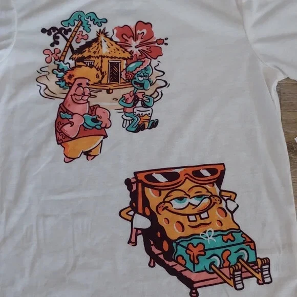 NWT Spongebob Squarepants Boys Sleep T-Shirt Off White Size S (6/7) - Image 2 of 4