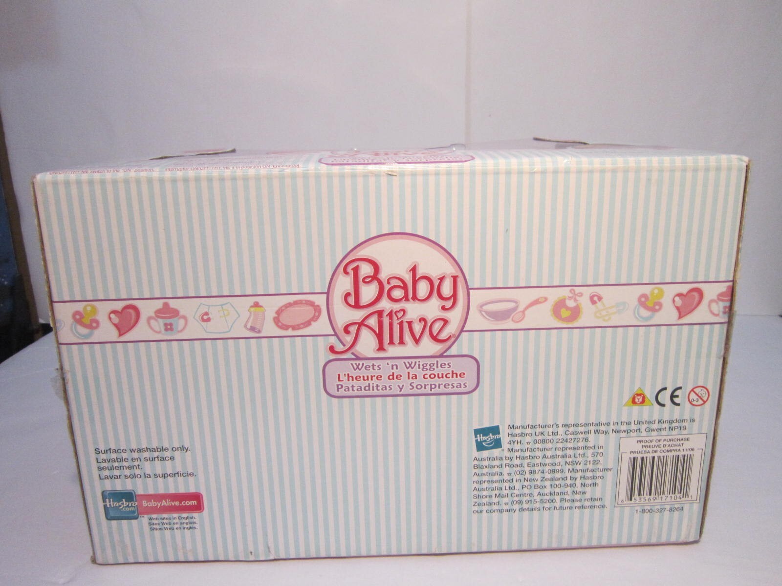 Brand New Sealed Very Rare Hasbro 2006 Baby Alive Wets 'N Wiggles Boy