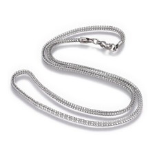 Stainless Steel Chain Necklaces Lobster Silver 17.6inches 44.8cm 2.5mm Z550