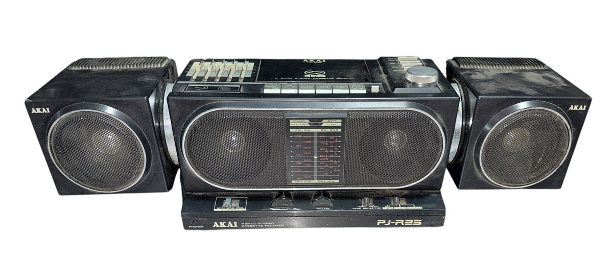 AKAI PJ-R25 BOOMBOX GHETTO BLASTER PORTABLE STEREO 1980'S | eBay